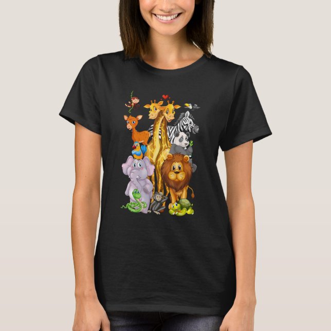 Camiseta Zoo Trip Cute Zoo Animals (Anverso)