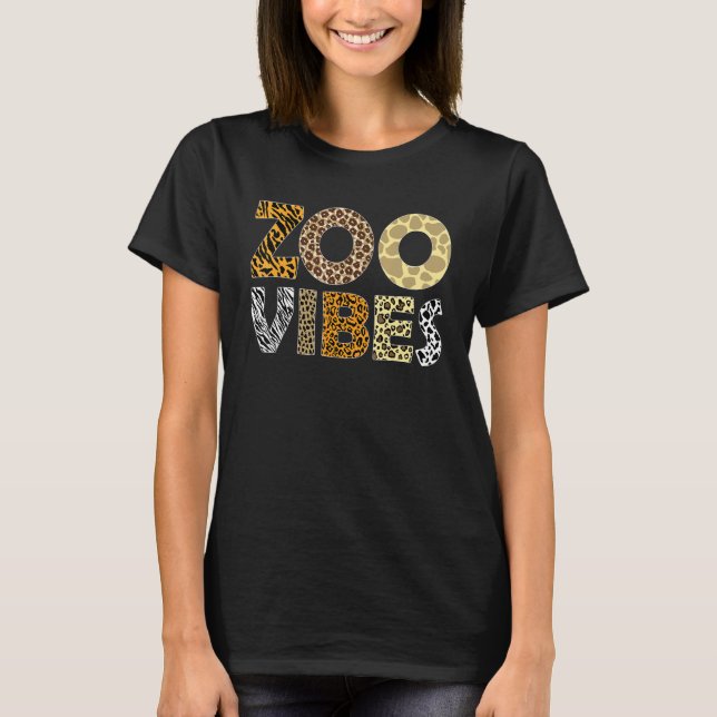 Camiseta Zoo Vibes Leopard Animal Print Safari Wildlife Ani (Anverso)