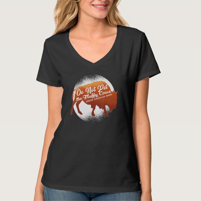 Camiseta Zoo Wildlife Animal Zookeeper North American Bison (Anverso)