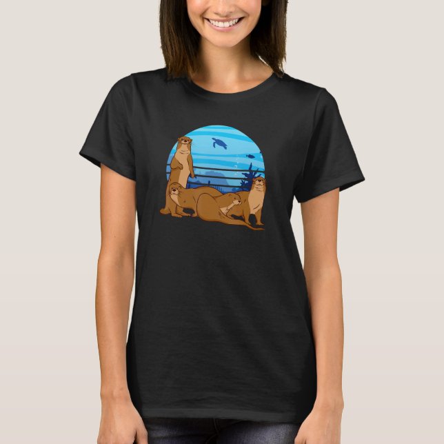 Camiseta Zoo Wildlife Animal Zookeeper Sea Otter Marine (Anverso)