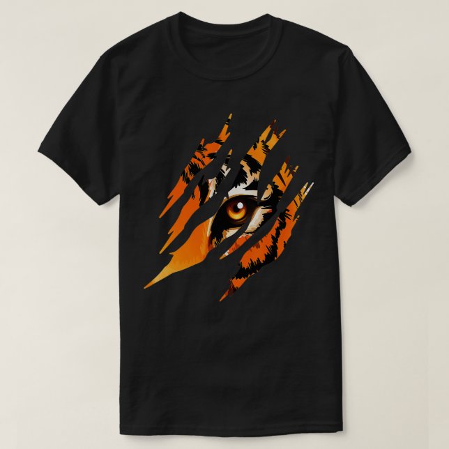 Camiseta Zoo zoológico de animales salvajes Tiger Eye Safar (Diseño del anverso)