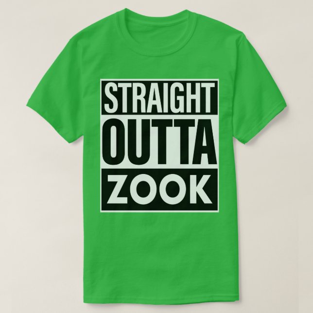 Camiseta Zook Name Straight Outta Zook (Diseño del anverso)