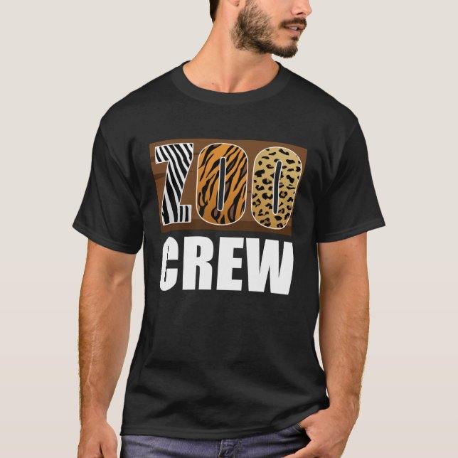 Camiseta Zookeeper animal de la tripulación zoológica (Anverso)