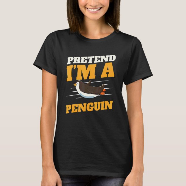 Camiseta Zookeeper Antarctic Zoo Animal Pretend I'm A Pengu (Anverso)