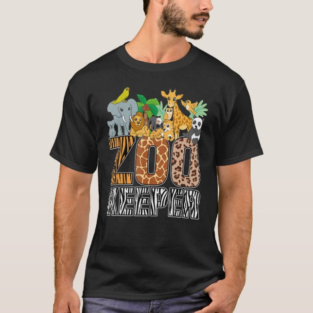 Camiseta Zookeeper Costume Zebra Wild Print African Animal  (Anverso)
