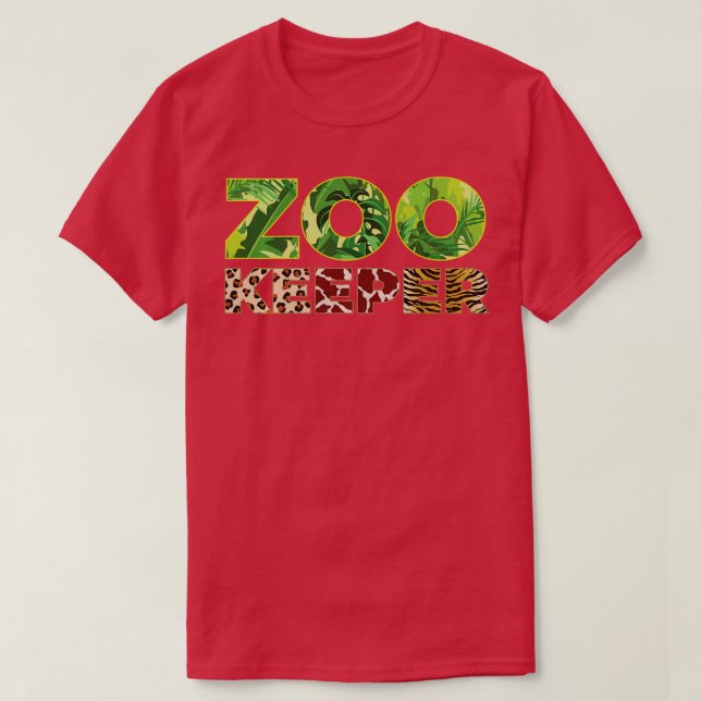 Camiseta Zookeeper disfrazar anima de guardián de zoológico (Diseño del anverso)