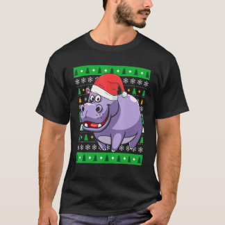 Camiseta Zookeeper Egypt Animal Hippo Ugly Navidades