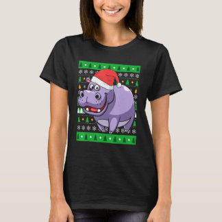 Camiseta Zookeeper Egypt Animal Hippo Ugly Navidades