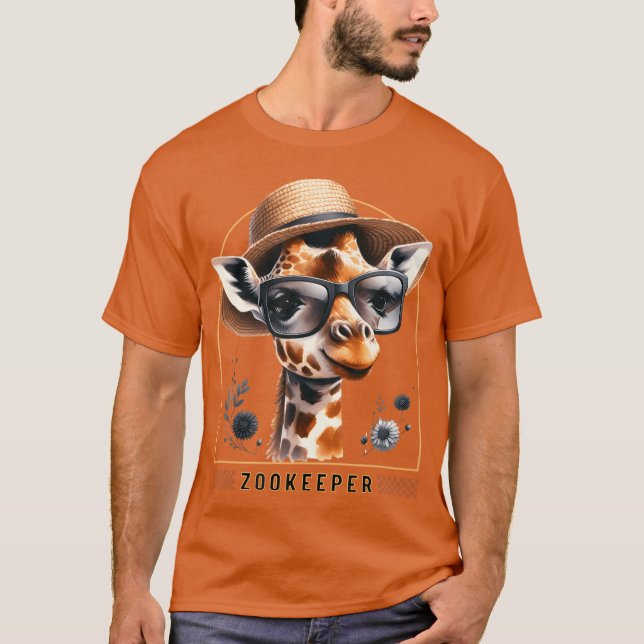 Camiseta Zookeeper Giraffe Safari Zoo Keepeer (Anverso)