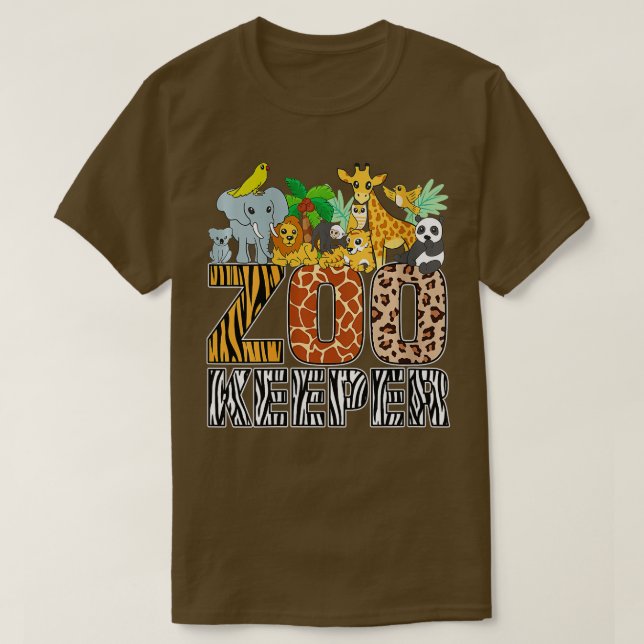 Camiseta Zookeeper mujeres disfraces Zebra Wild Print Afric (Diseño del anverso)
