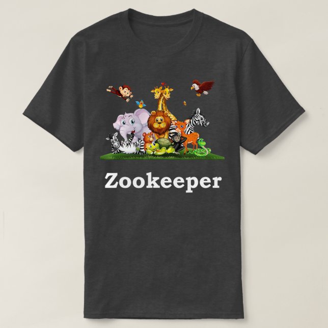 Camiseta Zookeeper zoológico exótico Animal Elephant Giraff (Diseño del anverso)