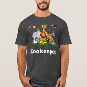 Camiseta Zookeeper zoológico exótico Animal Elephant Giraff