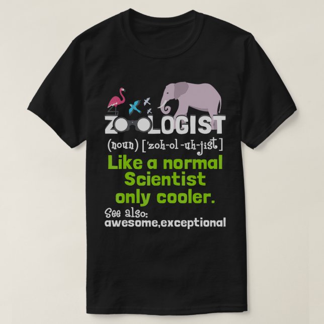 Camiseta Zoologia Definición Zoología Zookeeper Vida silves (Diseño del anverso)