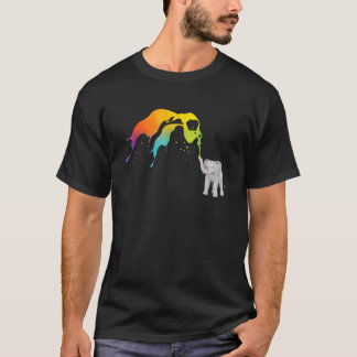Camiseta Zoología del susurro animal del azafrán del Elefan