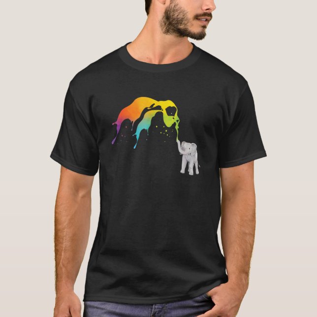 Camiseta Zoología del susurro animal del azafrán del Elefan (Anverso)