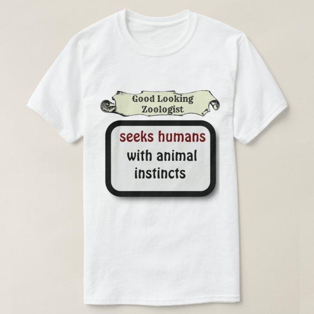 Camiseta Zoología Graciosa Tipografía sarcástica y Humorist (Diseño del anverso)