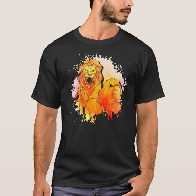 Camiseta Zoológico Animal Leon Africa Safari Animal Lion (Anverso)