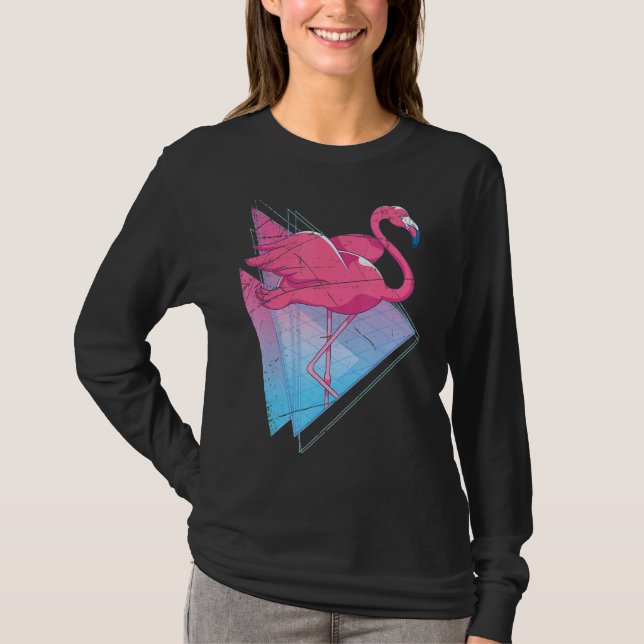 Camiseta Zoológico Animal Tropical Bird 80 Vaporwave Estéti (Anverso)