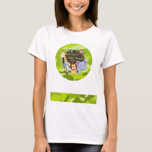 Camiseta Zoológico Animales; camo verde brillante, camuflaj