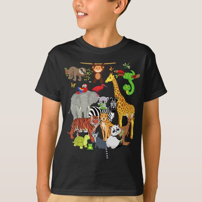 Camiseta Zoológico Animales Vida Silvestre Fiesta de cumple (Anverso)