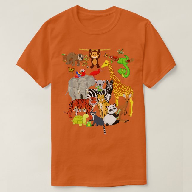 Camiseta Zoológico Animales Vida Silvestre Fiesta de cumple (Diseño del anverso)