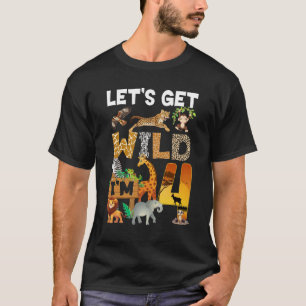 Camiseta Zoológico de 4 años Cumpleaños Safari Jungle Anima