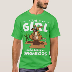 Camiseta Zoológico de Australia: Un Chica que ama el kangar
