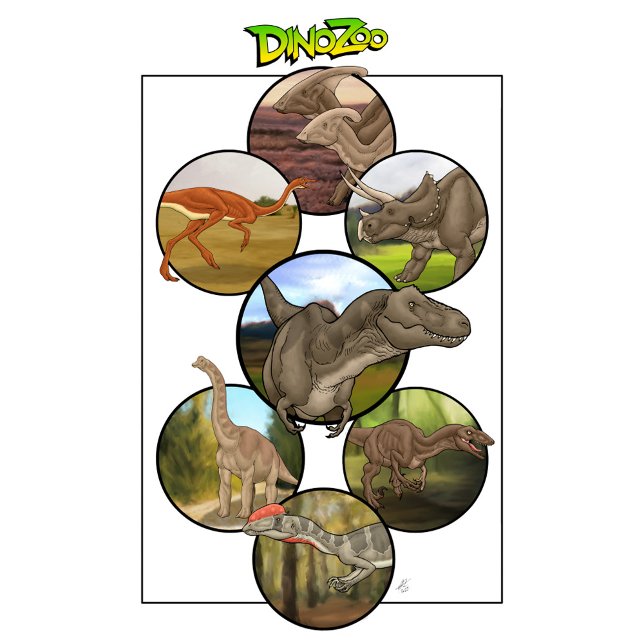 Camiseta Zoológico de Dino: Collage de dinosaurios #2 (Subido por el creador)
