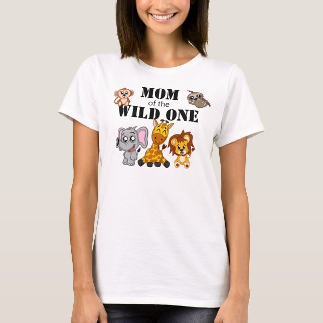 Camiseta Zoológico de mamá animal salvaje de una jungla (Anverso)