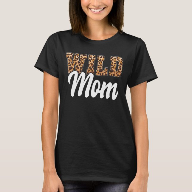 Camiseta Zoológico de Mamá Salvaje Nacido en Selva Safari N (Anverso)