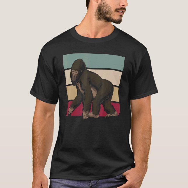 Camiseta Zoológico de monos Retro Ape (Anverso)