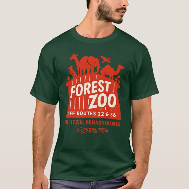 Camiseta Zoológico Forestal - Gallitzin, PA (Anverso)
