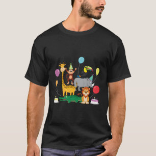 Camiseta Zoológico Giraffe Animal Mono León Cocodrilo Cumpl