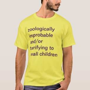 Camiseta zoológico improbable y/o aterrorizando a pequeño