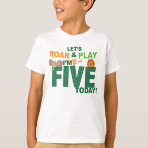 Camiseta zoológico / jungla Tema quinto cumpleaños