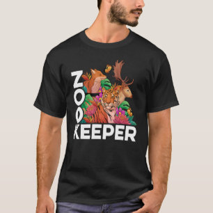 Camiseta Zoológico retro gráfico de Animal Keeper Zoo