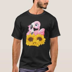 Camiseta Zoológico Tropical Animal Hippie Sunflower Flaming