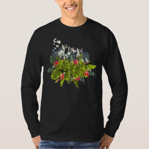 Camiseta Zoológico tropical Sifakas Madagascar Mono Lemu