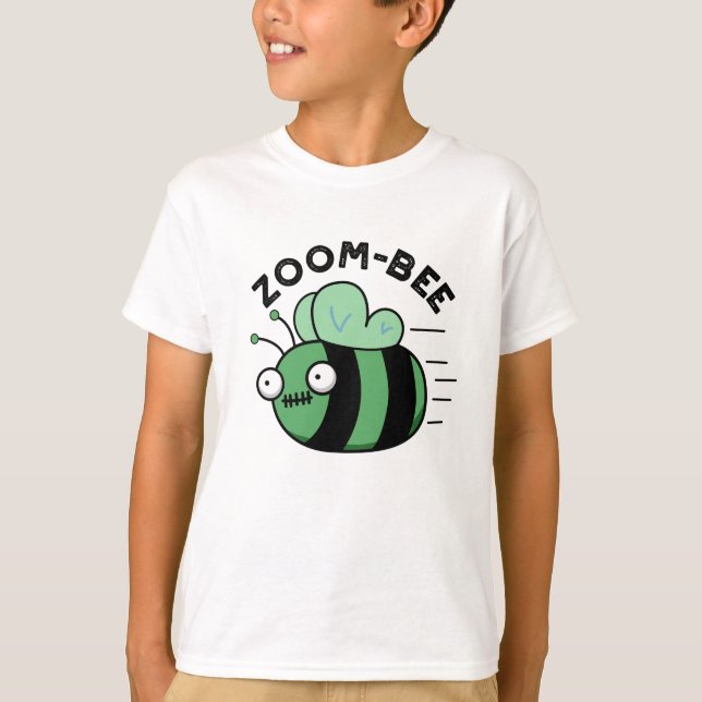 Camiseta Zoom-bee Funny Halloween Zombie Bee Pun (Anverso)