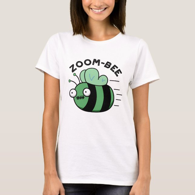 Camiseta Zoom-bee Funny Halloween Zombie Bee Pun (Anverso)