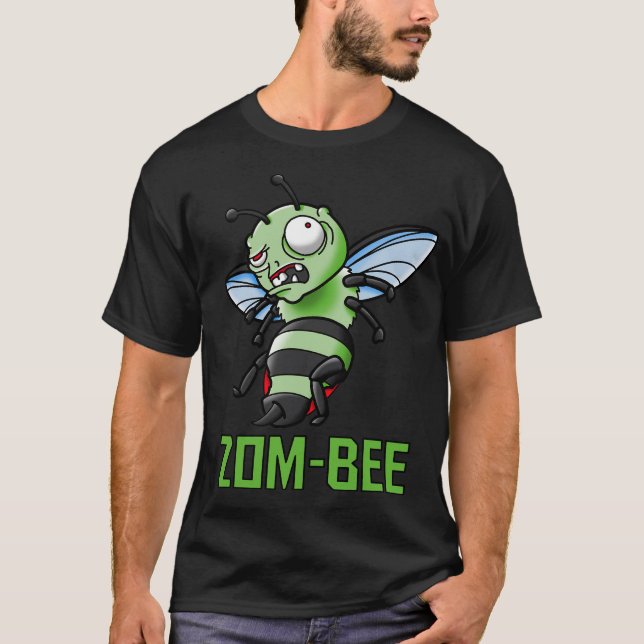 Camiseta Zoom-bee Halloween Funny Zombie Bee Puns (Anverso)