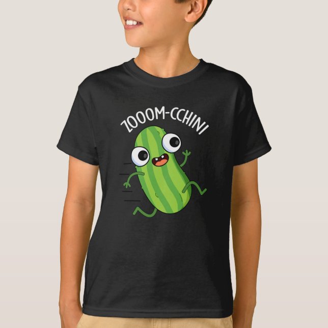 Camiseta Zoom-cchini Funny Zucchini Pun Dark BG (Anverso)