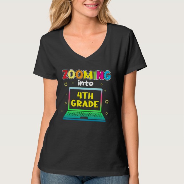 Camiseta Zooming Into 4th Grade (Anverso)