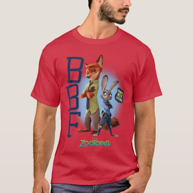 Camiseta Zootopia Judy and Nick Bunnys Best Friend BBF funn (Anverso)