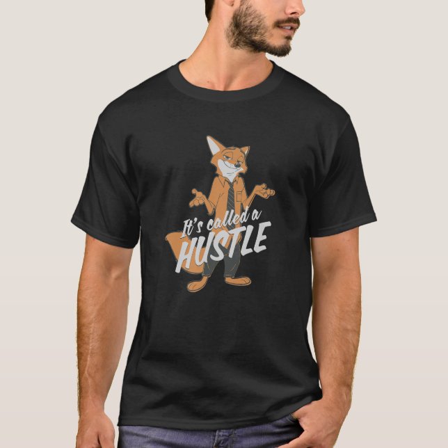 Camiseta Zootopia Nick Wilde Se Llama Hustle Premium  (Anverso)