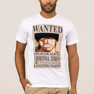Camiseta Zoro Wanted Poster Man T shirt