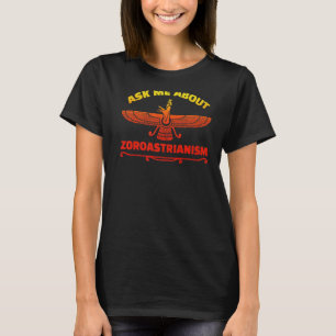 Camiseta Zoroastrianismo Mazdayasna Religión sobre el fuego