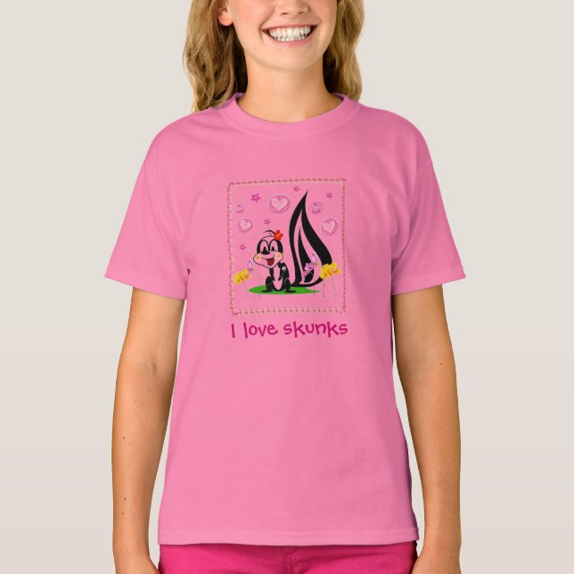 Camiseta zorrillo, me encantan los skunks (Anverso)
