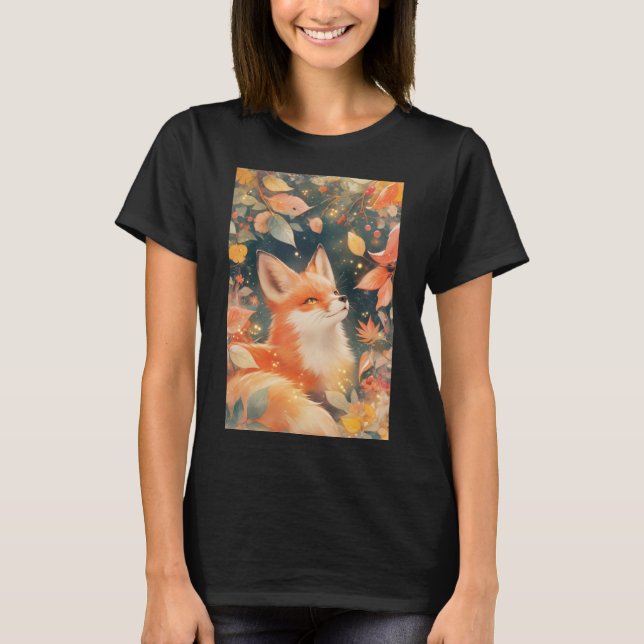 Camiseta Zorro Abrazo de Otoño (Anverso)