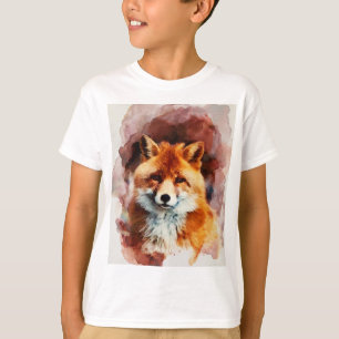 Camiseta zorro acuarela